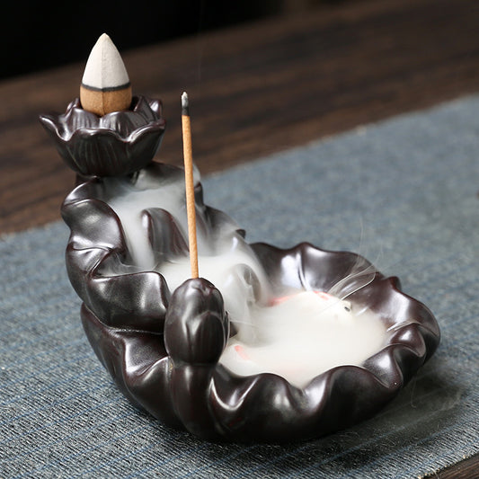 Lotus Pisces Incense Fountain