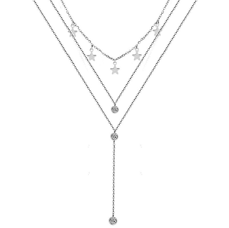 Layered Star Tassel Necklace