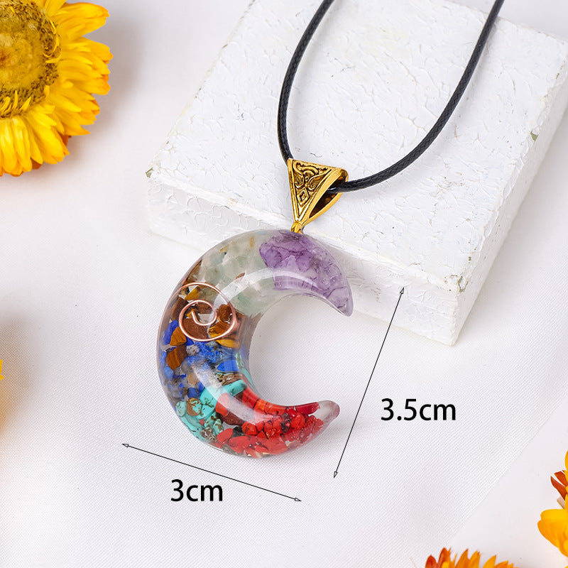 Rainbow Orgone Pendant – Energy Balance Necklace