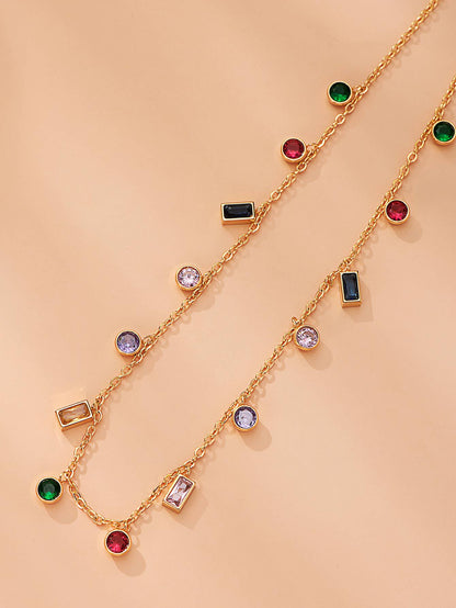 Collier en cristal coloré