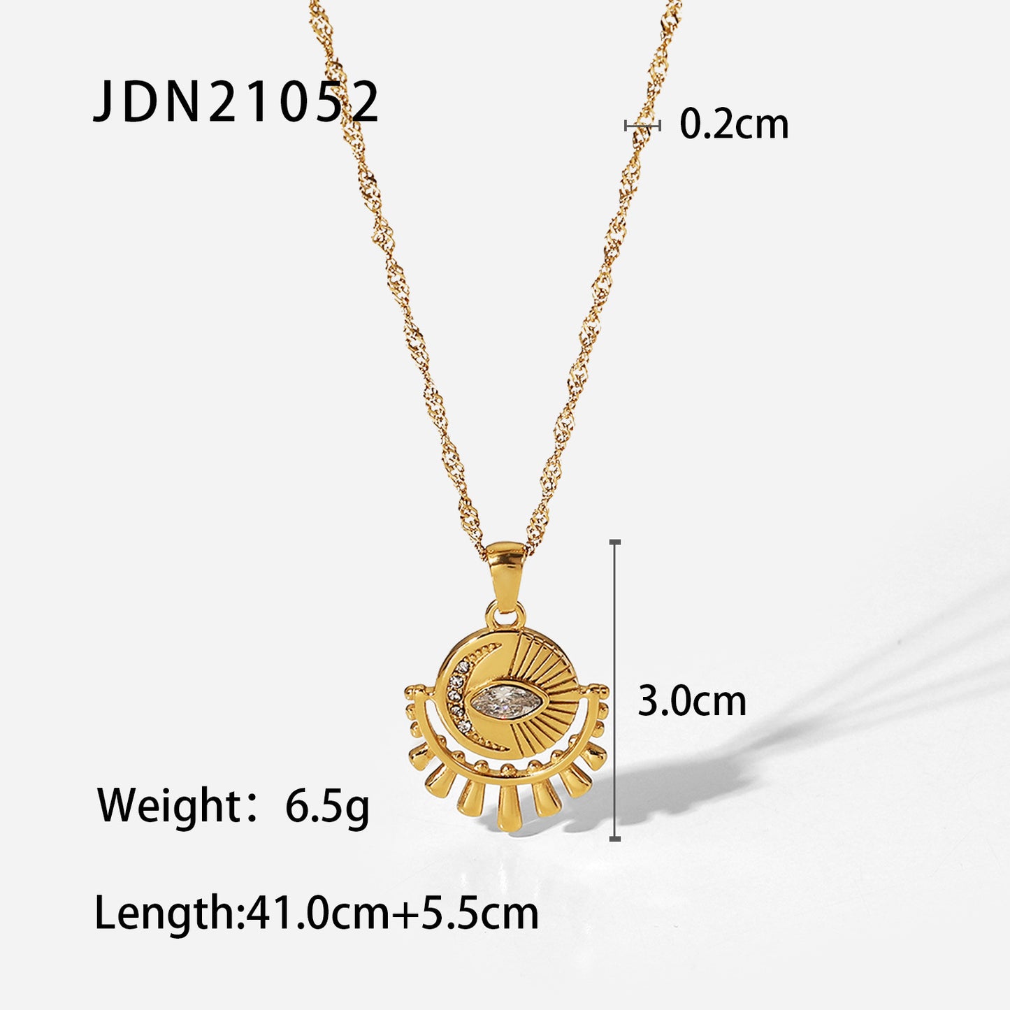 Zircon Eye Necklace