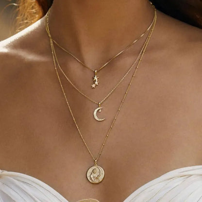 Moon 18K Gold-Plated Necklace