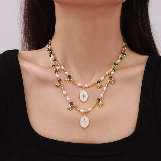 Collier de perles ovales
