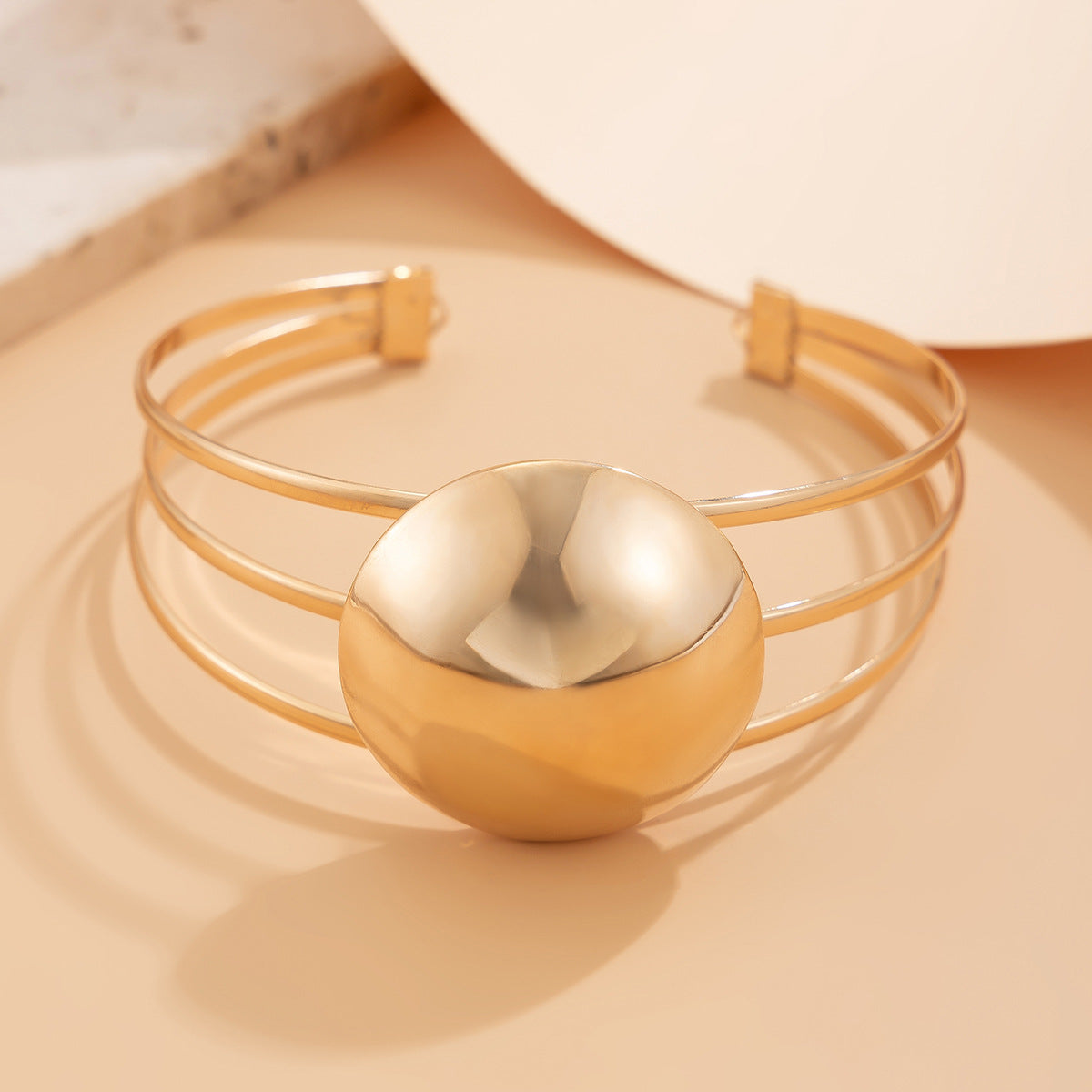 Minimalist Arm Cuff – Triple Layer Elegance