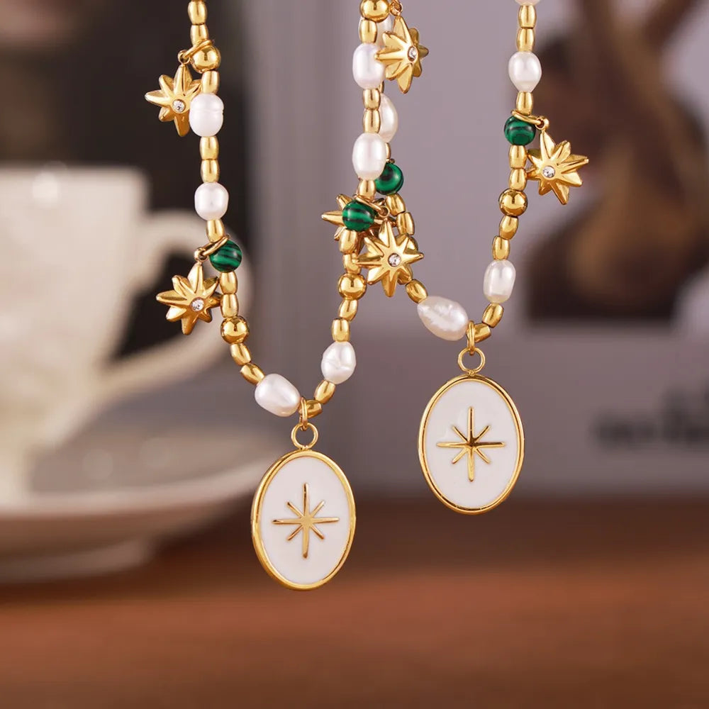 Collier de perles ovales