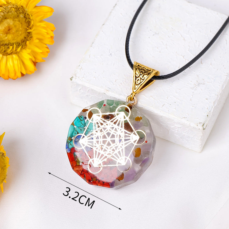Rainbow Orgone Pendant – Energy Balance Necklace