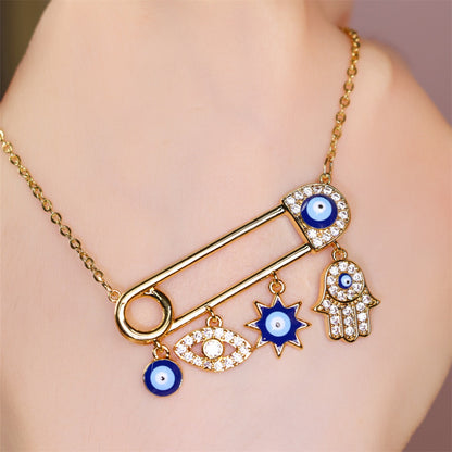 Devil’s Eye Paperclip Necklace