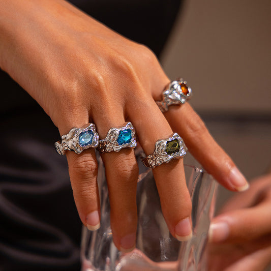 Gemstone Ring Set
