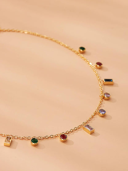 Collier en cristal coloré