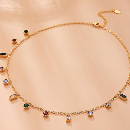 Collier en cristal coloré