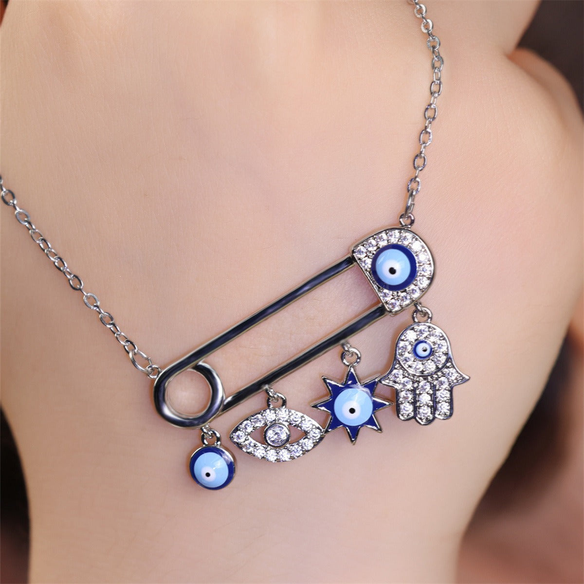 Devil’s Eye Paperclip Necklace