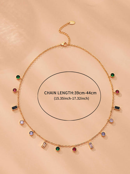 Collier en cristal coloré
