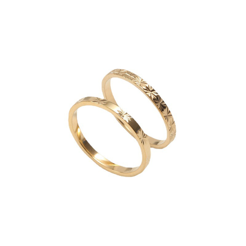 Titanium Shine Ring – 18K Glow Finish
