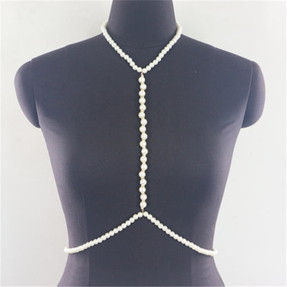 Chaîne de perles audacieuse – Déclaration blanche pure