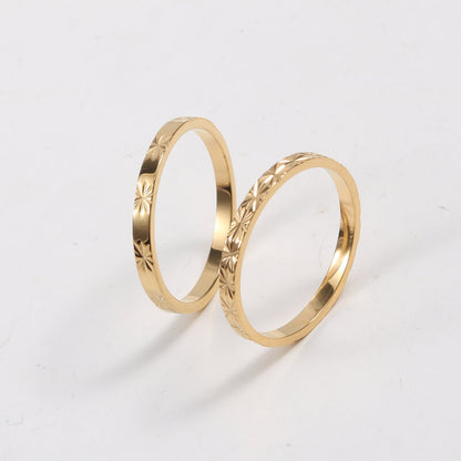 Titanium Shine Ring – 18K Glow Finish