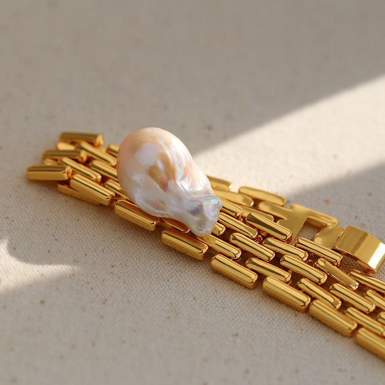 Bracelet de perles baroques