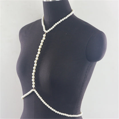 Chaîne de perles audacieuse – Déclaration blanche pure