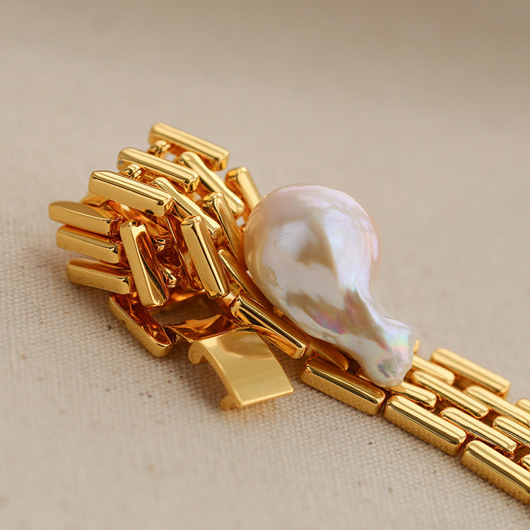 Bracelet de perles baroques