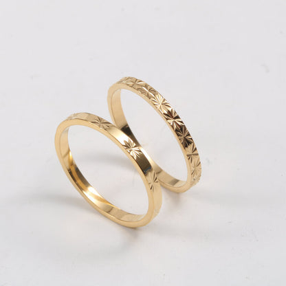 Titanium Shine Ring – 18K Glow Finish