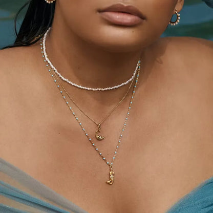 Moon 18K Gold-Plated Necklace