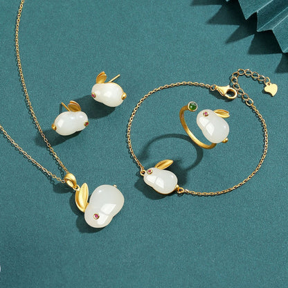 White Jade Rabbit Set