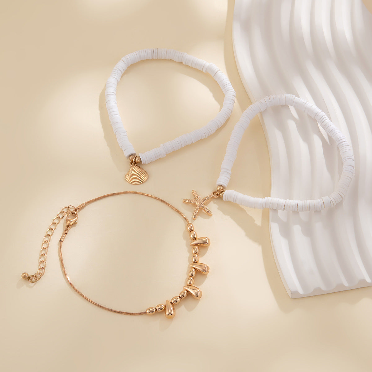 Ensemble de bracelets de cheville étoile de mer – Collection Ocean Soul