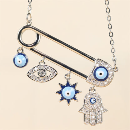 Devil’s Eye Paperclip Necklace