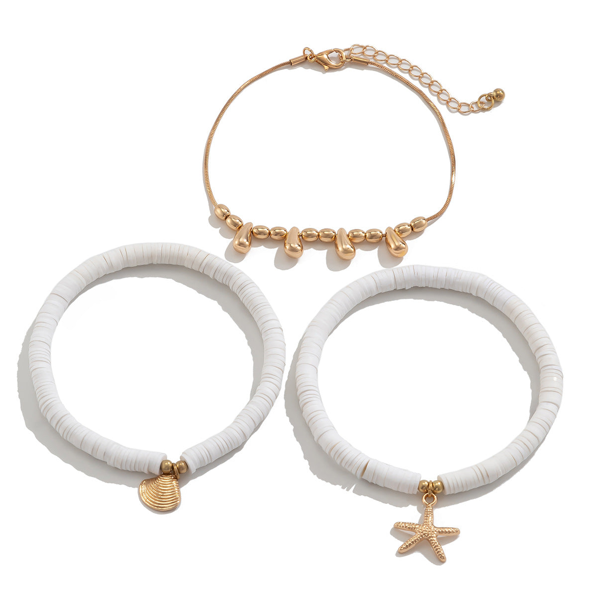 Ensemble de bracelets de cheville étoile de mer – Collection Ocean Soul