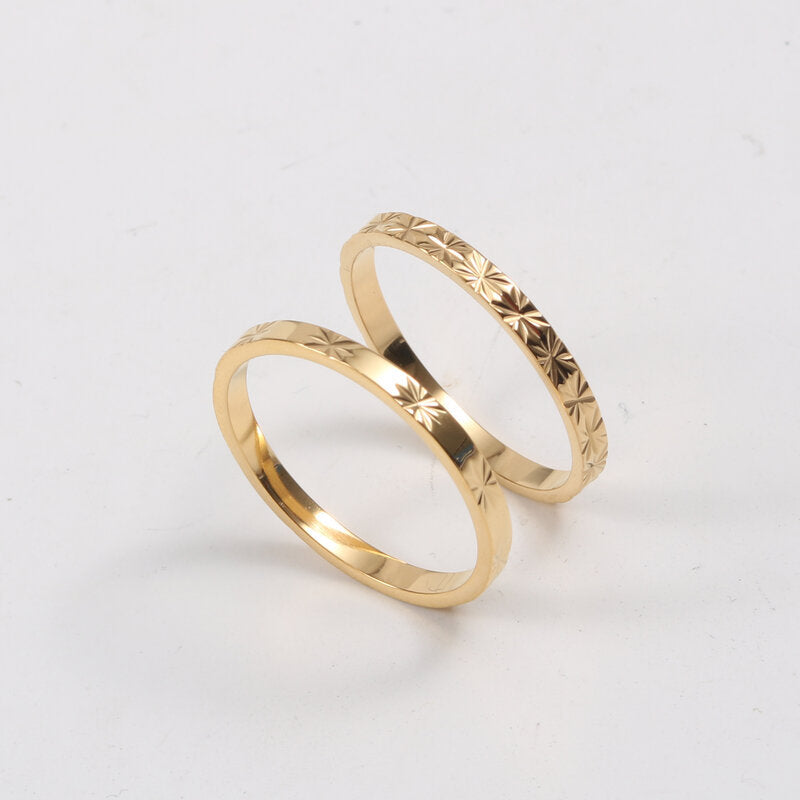 Titanium Shine Ring – 18K Glow Finish