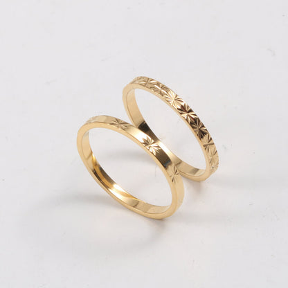 Titanium Shine Ring – 18K Glow Finish